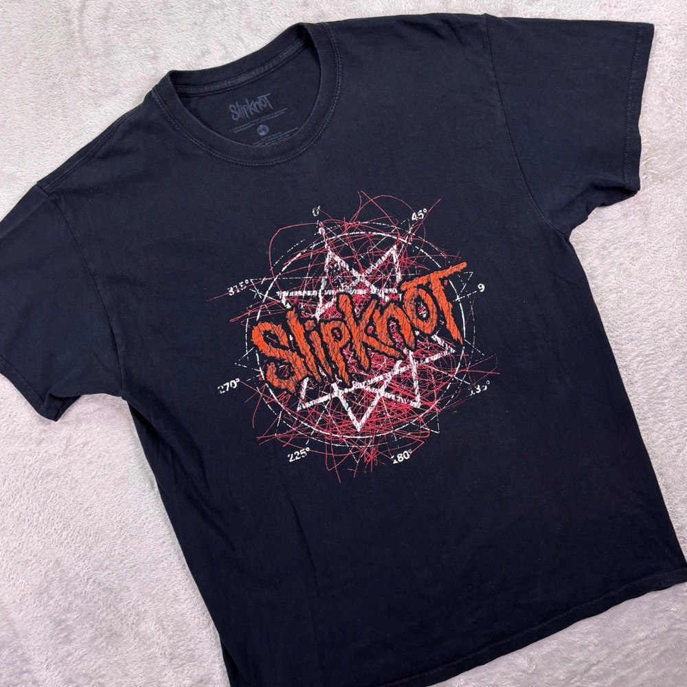 Slipknot Mens Graphic T-Shirt Large Black 2019 Bravado Double Sided Band Tee